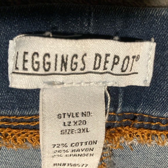 Leggings Depot Stretch Waist Blue Jeans - Picture 4 of 4